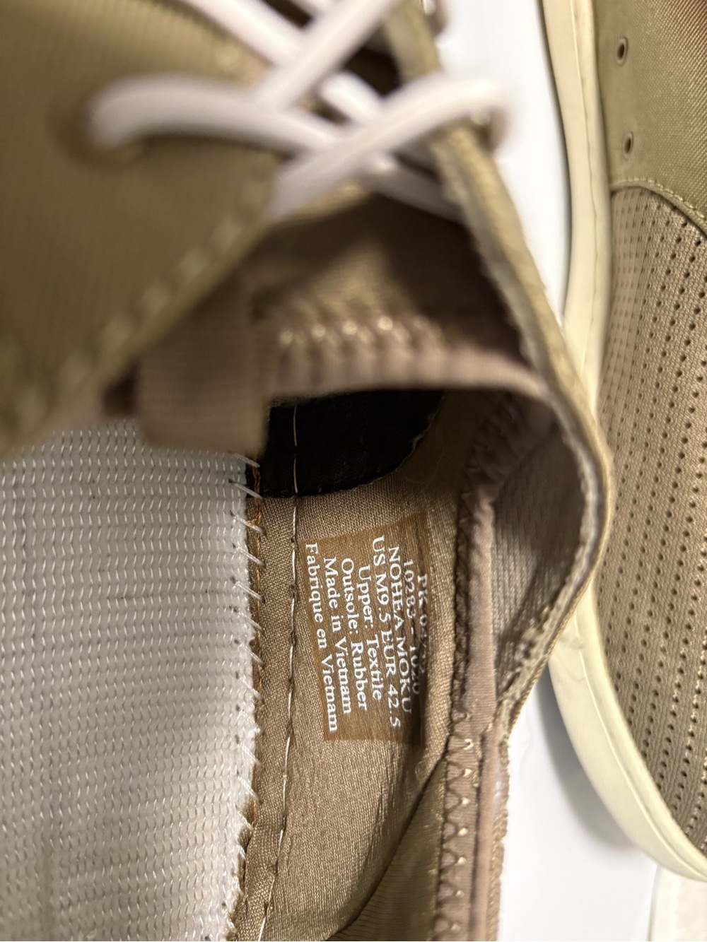 OluKai Men's Slip-On Perforated Casual Shoes in Olive - Picture 6 of 8